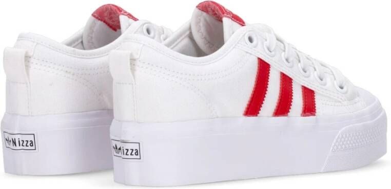 Adidas Platform Lage Sneaker Scarlet Wit Zwart White Dames
