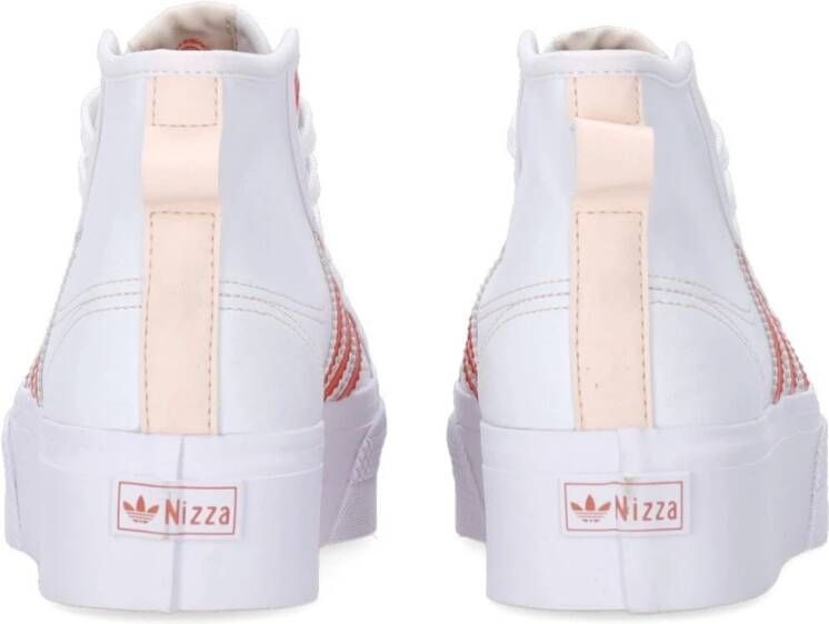 Adidas Platform Mid High-Top Sneaker Orange White Dames