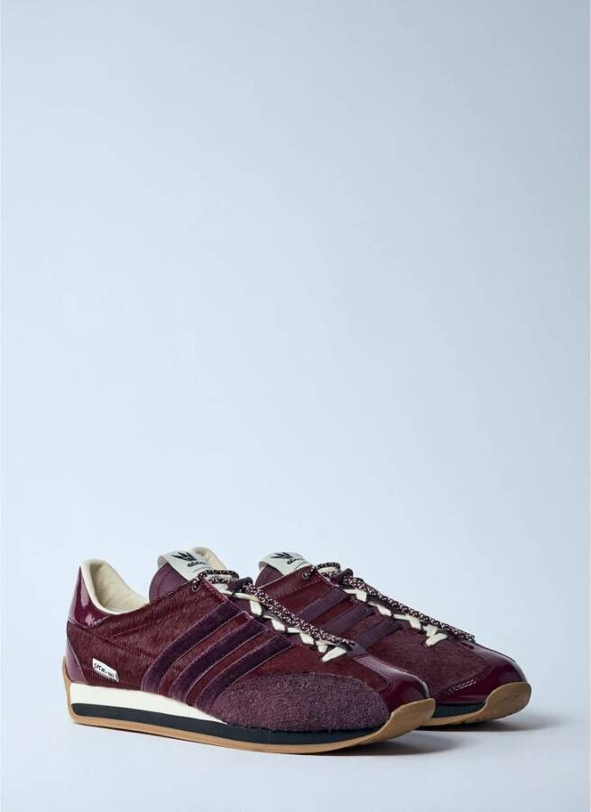 Adidas Pony Hair Leren Sneakers Red Heren