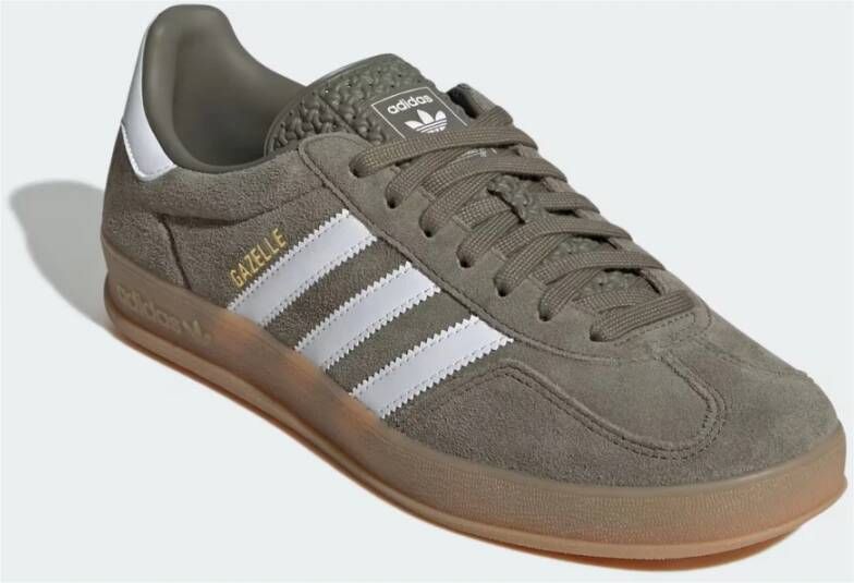 Adidas Retro Gazelle Indoor Sneakers in Olive