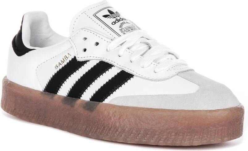 Adidas Sambae Wit Zwart Vrouwen Platform Sneakers White Dames