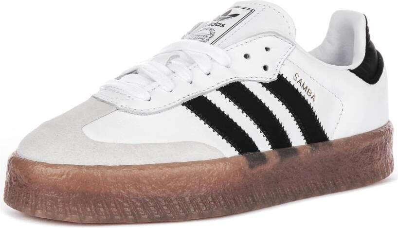 Adidas Sambae Wit Zwart Vrouwen Platform Sneakers White Dames