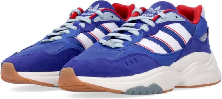 Adidas Retro F90 Lage Sneaker Blauw Heren