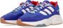 Adidas Retro F90 Lage Sneaker Blauw Heren - Thumbnail 3