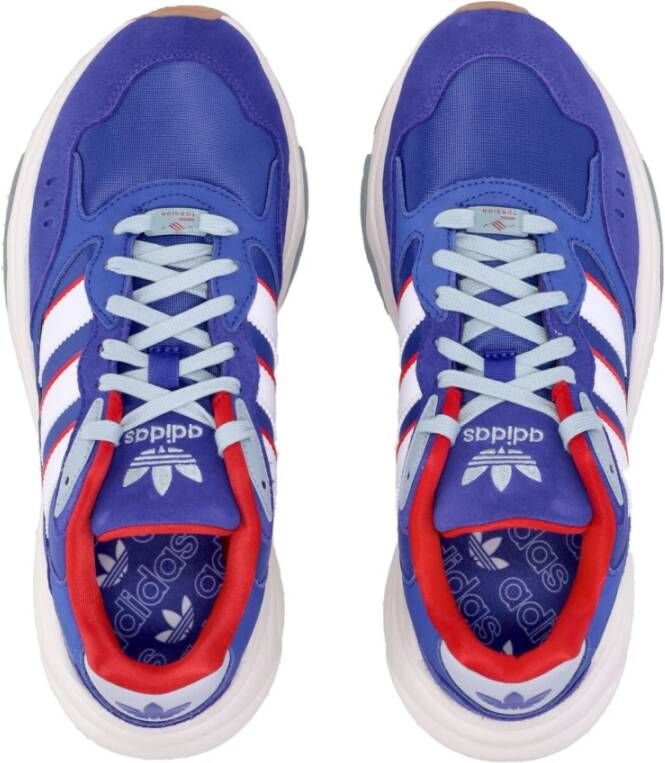 Adidas Retro F90 Lage Sneaker Blauw Heren