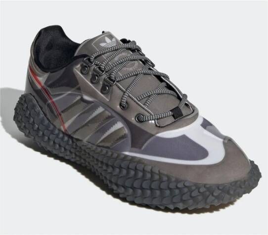 Adidas Sportieve Sneakers met Geometrische Print Grijs Heren