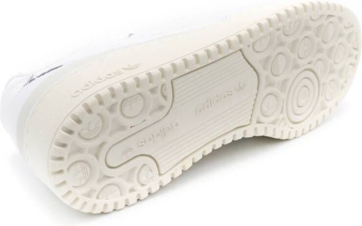 Adidas Witte Leren Sneakers Wit Dames