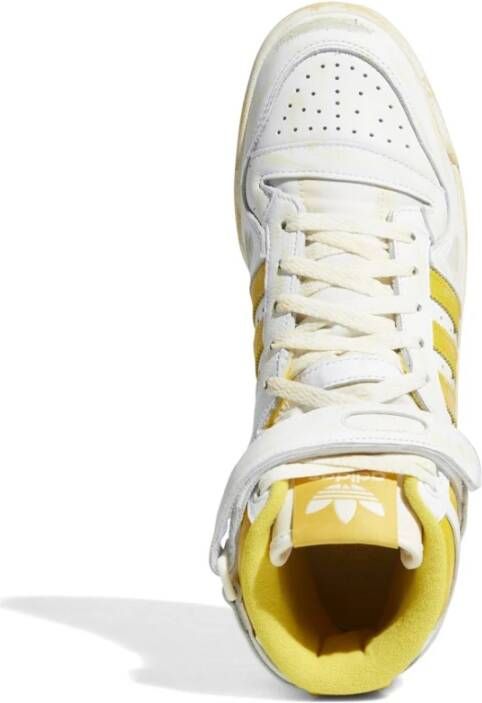 Adidas Cloud White en Hazy Yellow Leren Sneakers Wit Heren