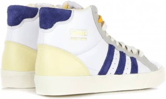 Adidas Profi Diagonale Streep Hoge Sneakers Wit Heren