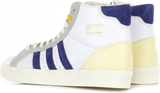 Adidas Profi Diagonale Streep Hoge Sneakers Wit Heren