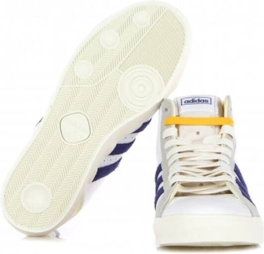 Adidas Profi Diagonale Streep Hoge Sneakers Wit Heren