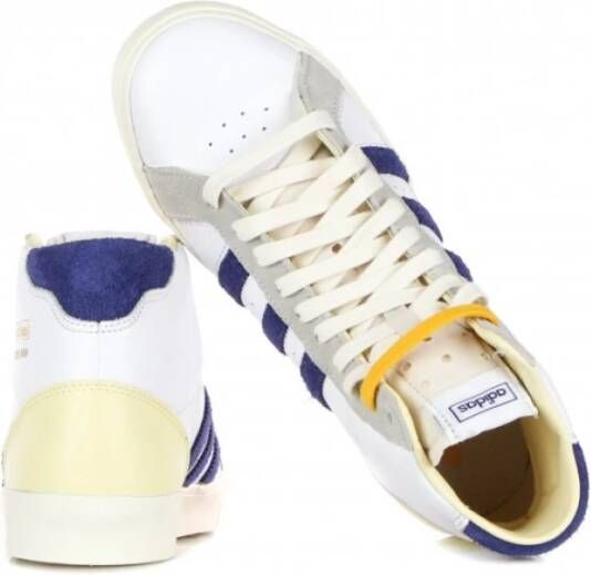 Adidas Profi Diagonale Streep Hoge Sneakers Wit Heren