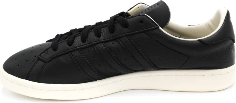 Adidas Zwarte Leren Sneakers Zwart Heren