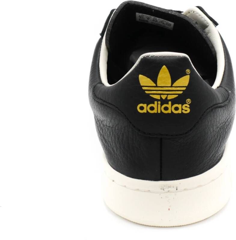 Adidas Zwarte Leren Sneakers Zwart Heren