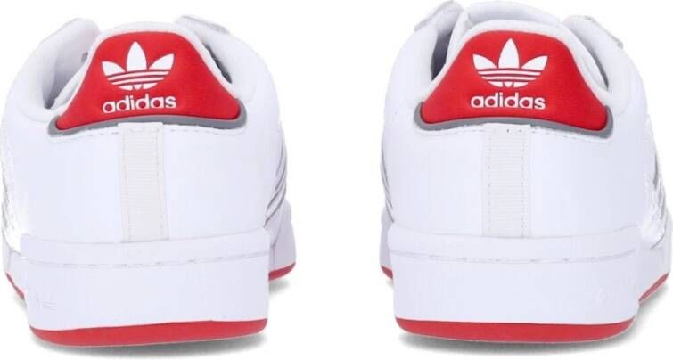 Adidas Strepen Lage Sneaker Cloud White Rood Grijs White Heren