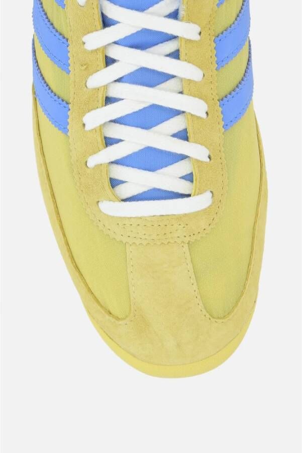 Adidas Suede Low-Top Sneakers met 3-Stripes Yellow Dames