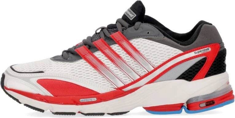 Adidas Supernova Cushion Lage Sneaker Grijs Wit Rood Multicolor Heren