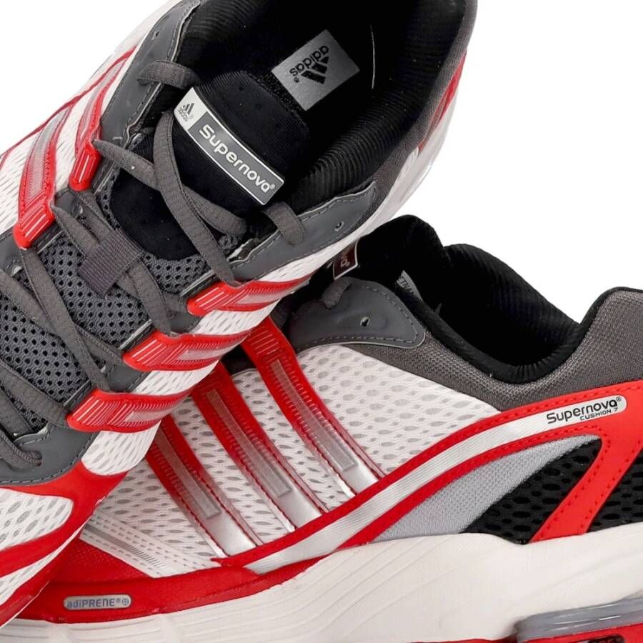 Adidas Supernova Cushion Lage Sneaker Grijs Wit Rood Multicolor Heren