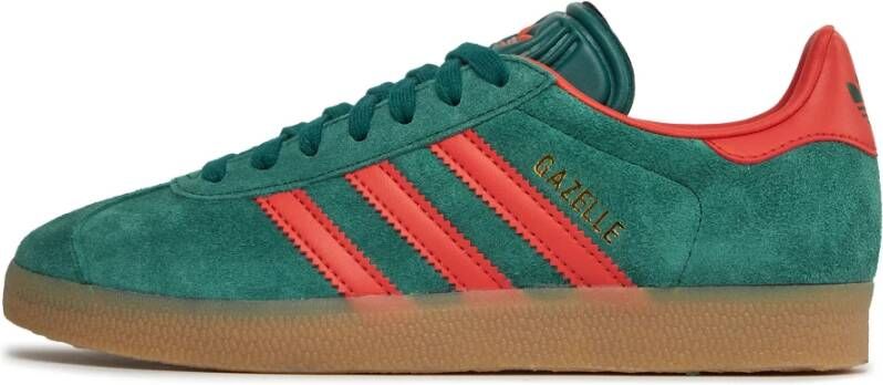 Adidas Vintage Gazelle Sneakers Groen Rood Gum Green Heren