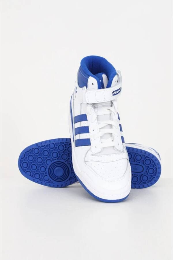 Adidas Witte en Blauwe Sportschoenen voor Heren Wit Heren