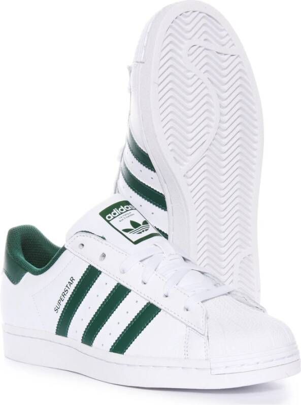 Adidas Witte Groene Superstar 70s Trainers Mannen White Heren