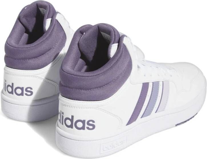 Adidas Witte Hoops 3.0 Mid Sneakers Wit Dames