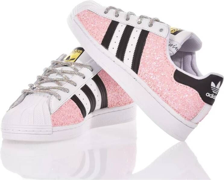 Adidas Witte Roze Sneakers Vrouwen Multicolor Dames