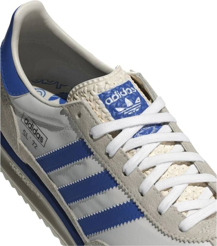 Adidas Witte SL 72 Sneakers met Blauwe Details