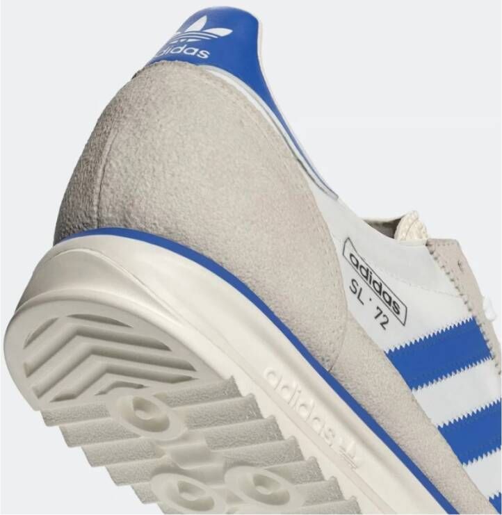 Adidas Witte Sneakers Nylon Suède Zacht Structuur