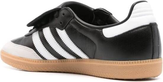 Adidas Zwarte leren sneakers met kenmerkende strepen Black Heren