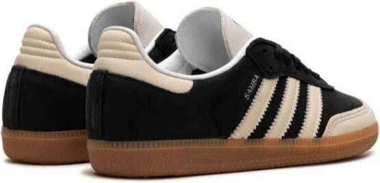 Adidas Zwarte Samba Sneakers met Beige Details