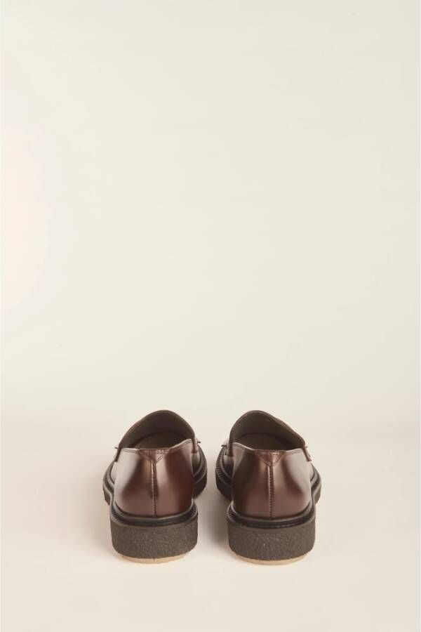 Adieu Paris Bruine Glanzende Leren Mocassin