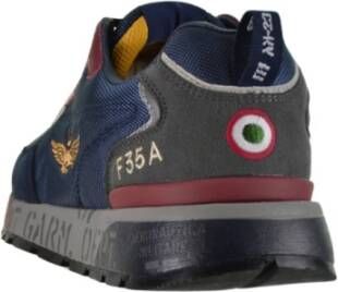 aeronautica militare Blauwe platte schoenen Actieve levensstijl sneakers Blue Heren