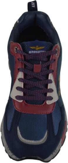 aeronautica militare Blauwe platte schoenen Actieve levensstijl sneakers Blue Heren