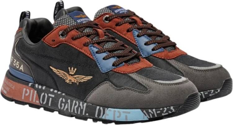 aeronautica militare Dynamische en veelzijdige grijze sneakers Multicolor Heren