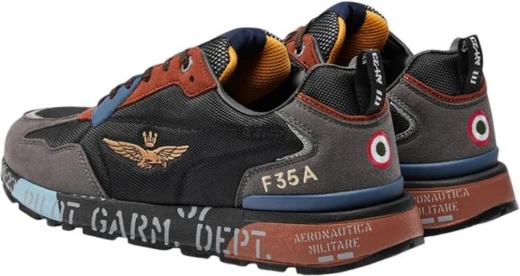 aeronautica militare Dynamische en veelzijdige grijze sneakers Multicolor Heren