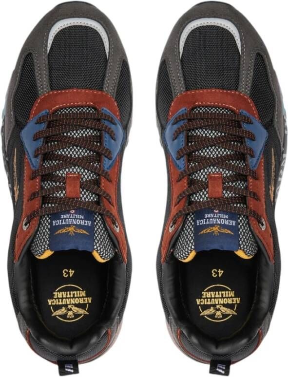 aeronautica militare Dynamische en veelzijdige grijze sneakers Multicolor Heren