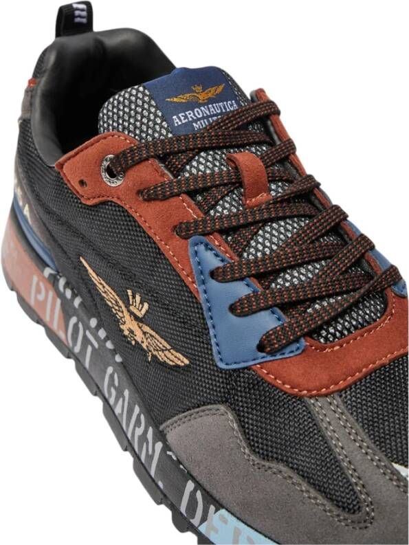 aeronautica militare Dynamische en veelzijdige grijze sneakers Multicolor Heren