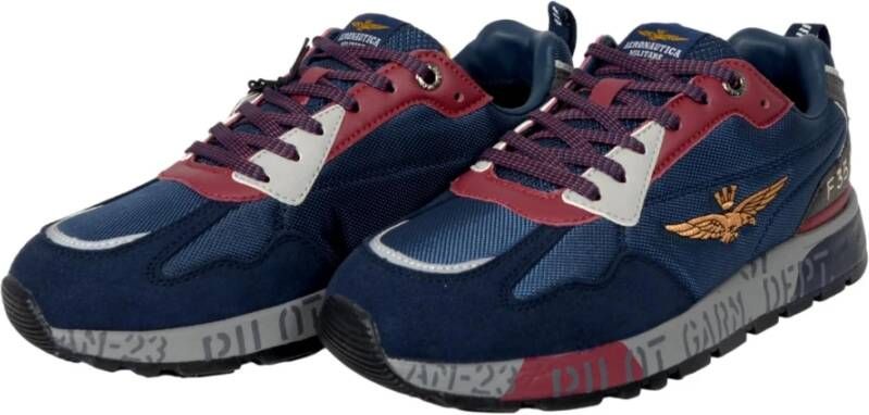 aeronautica militare Grijs Blauwe Hardloopschoenen Sc276 Multicolor Heren