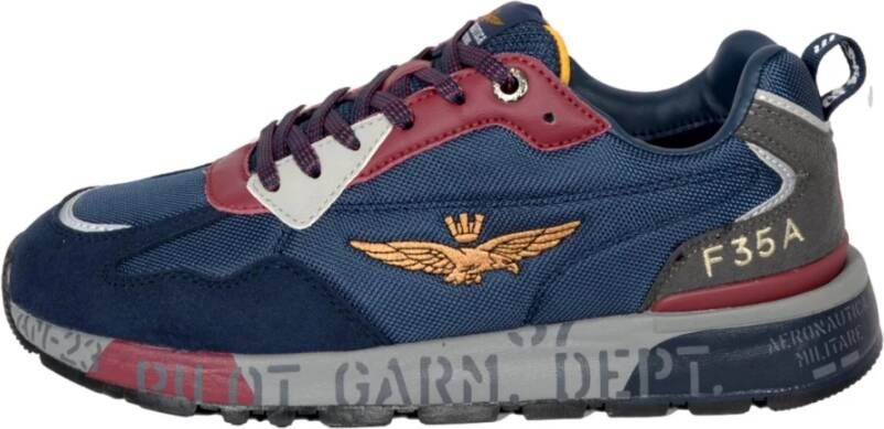 aeronautica militare Grijs Blauwe Hardloopschoenen Sc276 Multicolor Heren