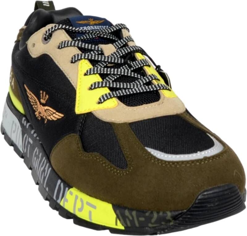 aeronautica militare Groen Zwart Hardloopschoenen Sc276 Multicolor Heren