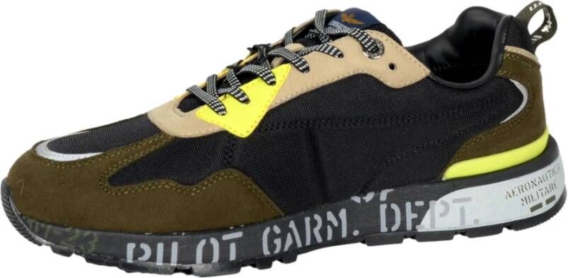 aeronautica militare Groen Zwart Hardloopschoenen Sc276 Multicolor Heren