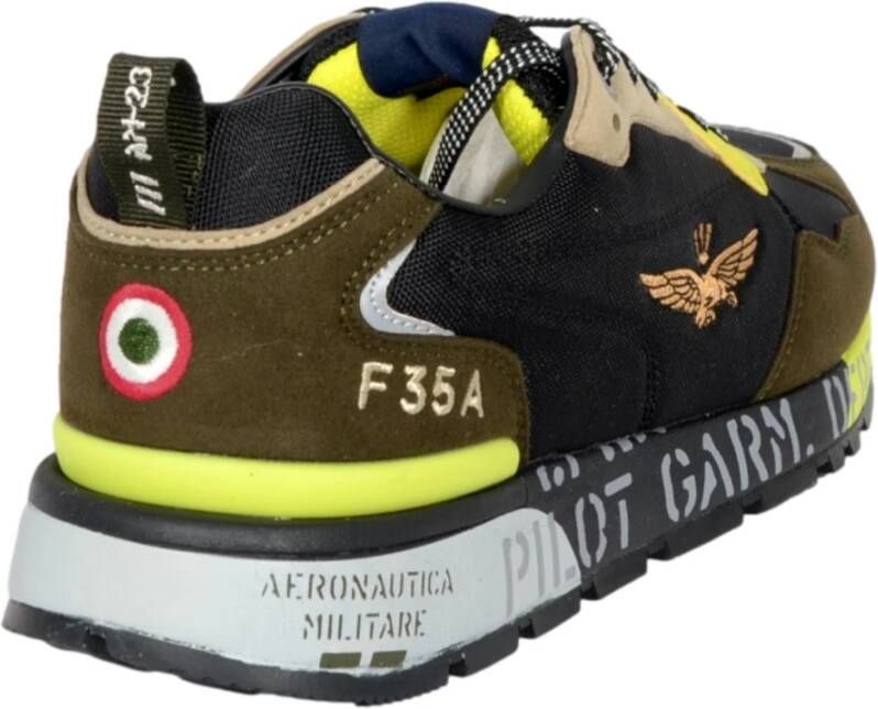 aeronautica militare Groen Zwart Hardloopschoenen Sc276 Multicolor Heren