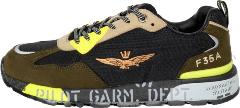 aeronautica militare Groen Zwart Hardloopschoenen Sc276 Multicolor Heren