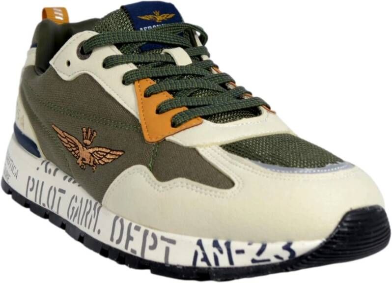 aeronautica militare Groene hardloopsneakers Sc276 Iguana Green Heren