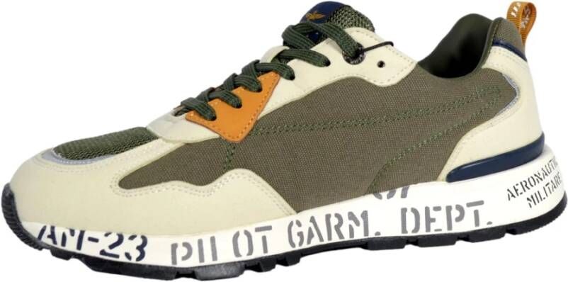 aeronautica militare Groene hardloopsneakers Sc276 Iguana Green Heren