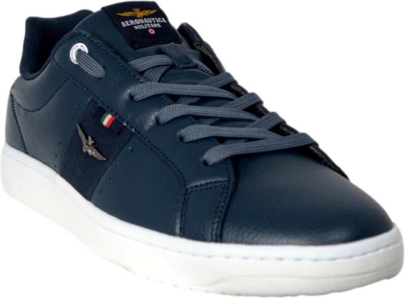 aeronautica militare Klassieke Blauwe Lage Top Sneakers Blue Heren