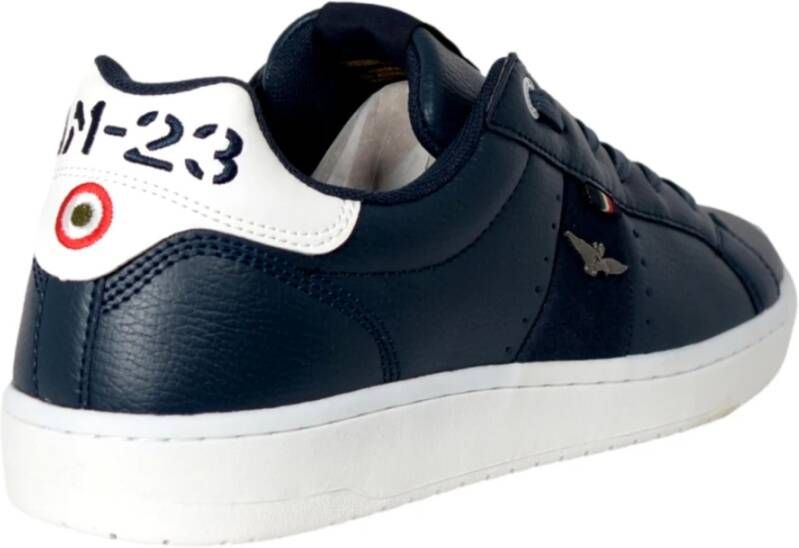 aeronautica militare Klassieke Blauwe Lage Top Sneakers Blue Heren