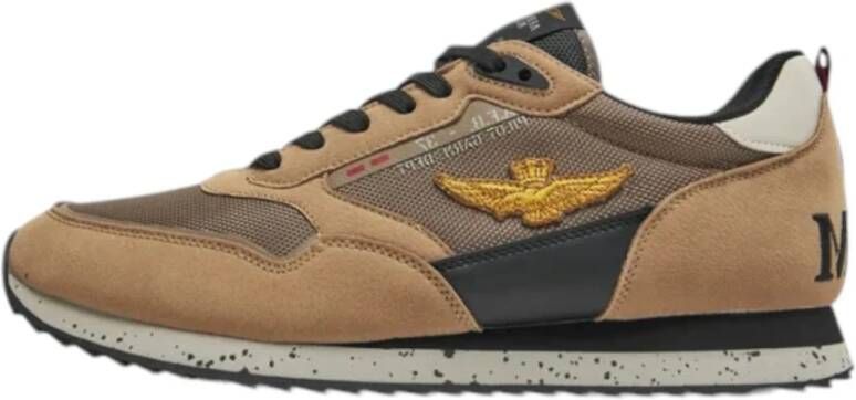 aeronautica militare Lage Sneakers Beige Heren
