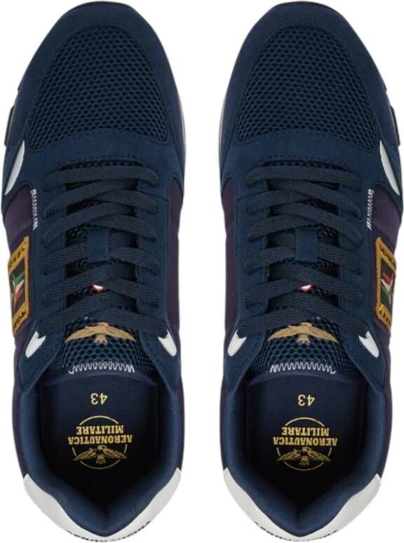 aeronautica militare Tricolori Patch Sneakers Blue Heren